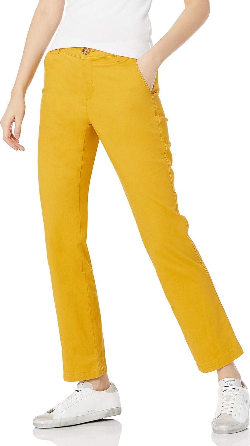 Amazon Essentials Women’s Classic Straight-Fit Stretch Twill Chino Pant