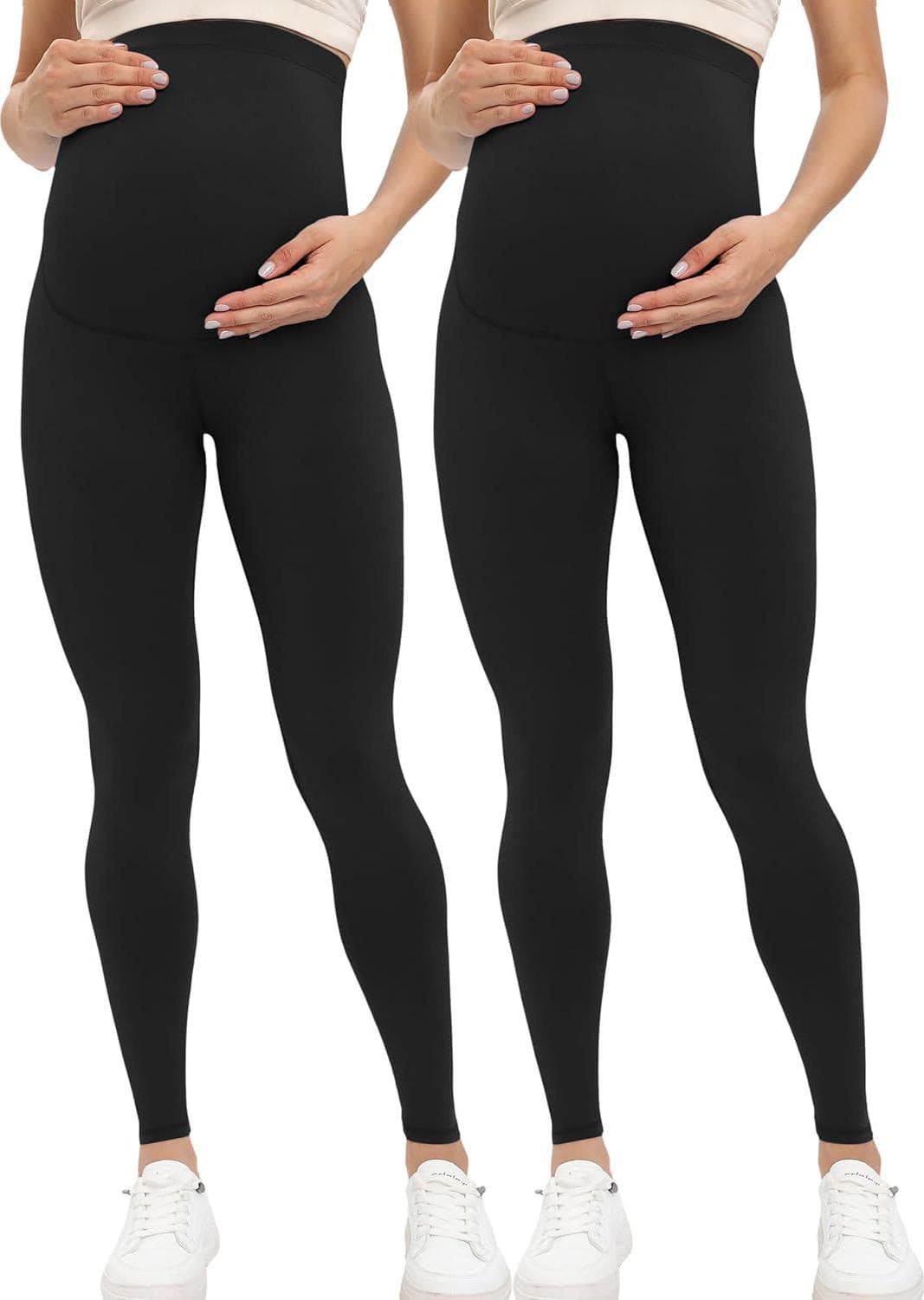 Buttergene Women’s Maternity Leggings over The Belly Pregnancy Active Wear Workout Yoga Tights Pants