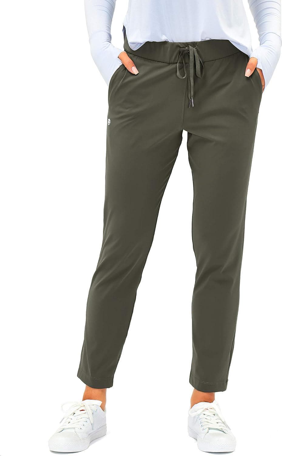 G Gradual Women’s Pants with Deep Pockets 7/8 Stretch Ankle Sweatpants for Golf, Athletic, Lounge, Travel, Work