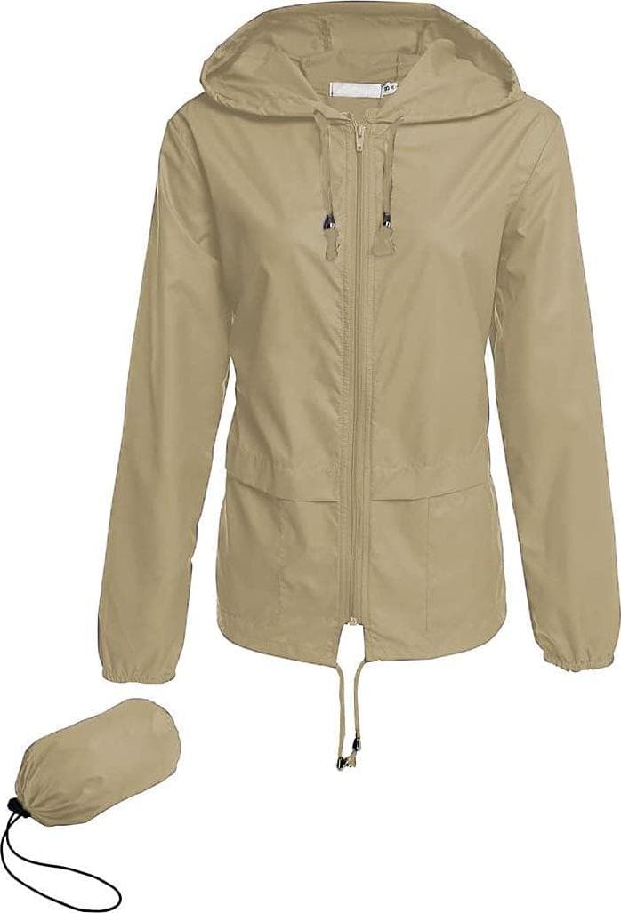 Hount Women’s Lightweight Hooded Raincoat Waterproof Packable Active Outdoor Rain Jacket (S-3XL)