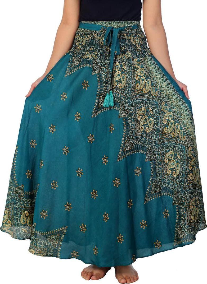 Lannaclothesdesign Women’s Long Maxi Skirt Bohemian Gypsy Hippie Style Clothing Boho Skirts