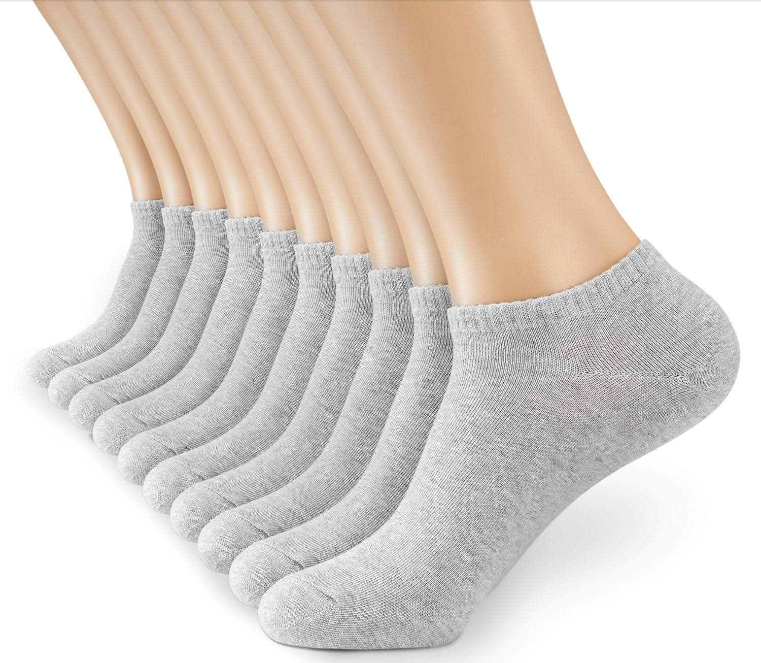 MONFOOT Women’s and Men’s 10-20 Pairs Thin Cotton Low Cut Ankle Socks, multipack